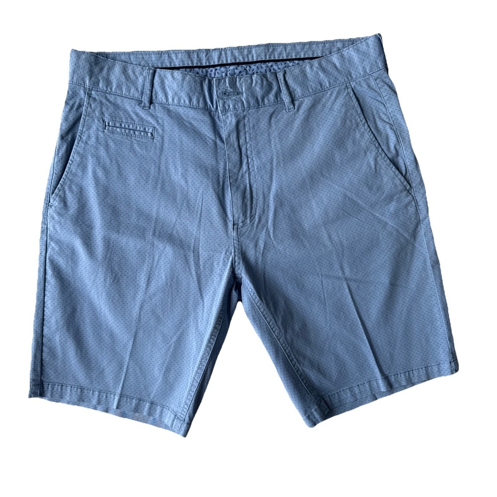 TOSCANO MEN'S SHORTS LIGHT BLUE SIZE 34 USED COTTON Nice Pattern‎